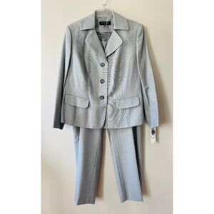 Anne Klein 18W Stone Gray Stretch Modern Fit Flared Office Workwear Pant Blazer